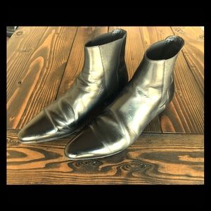 Saint Laurent Hedi Devon Black Leather Boots 2016